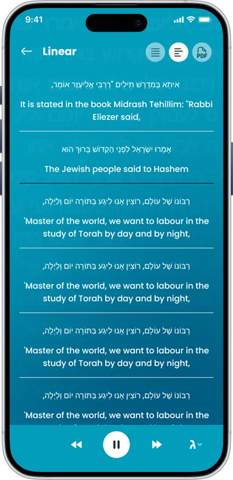 Bar Mitzvah Maamar linear study mode