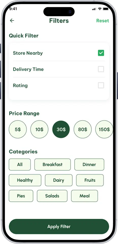 Famooshed search filters