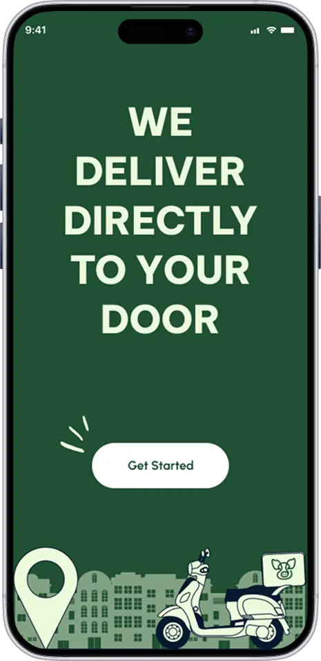 Famooshed onboarding screen
