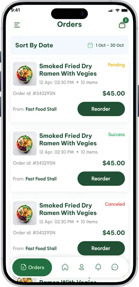 Famooshed order history
