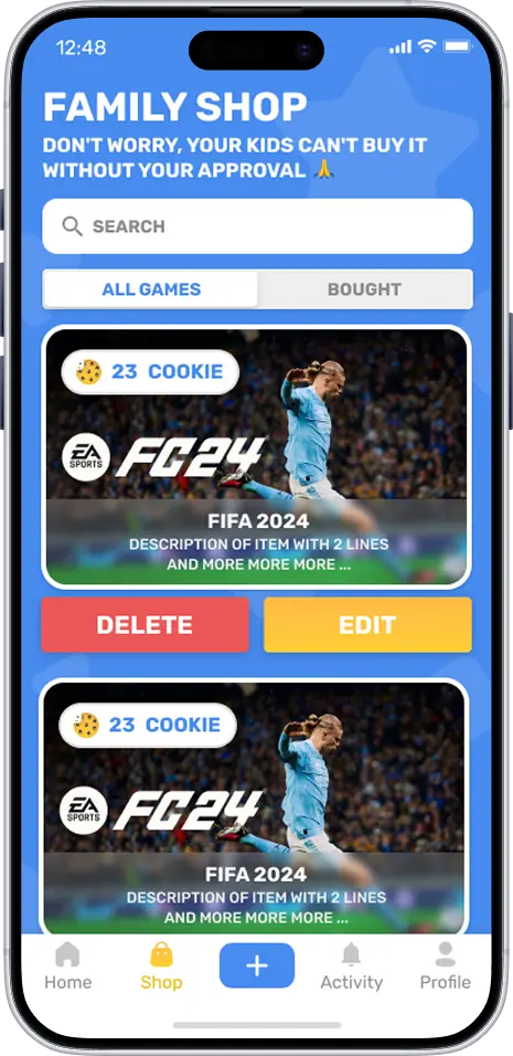 Mcookie shop manage