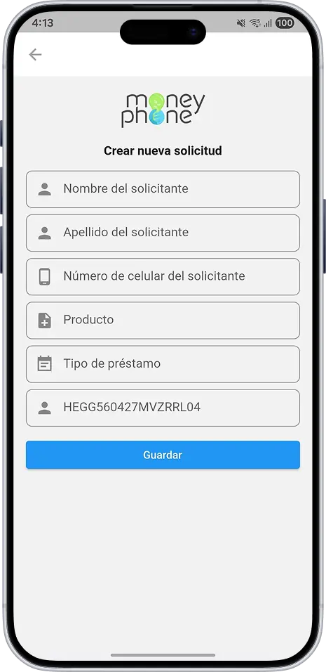MoneyPhone application
