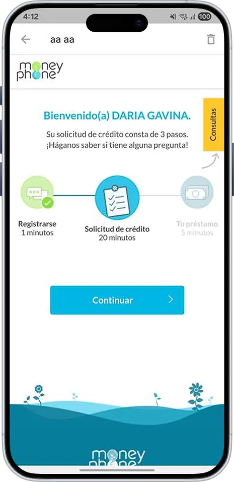 MoneyPhone loan origination overview