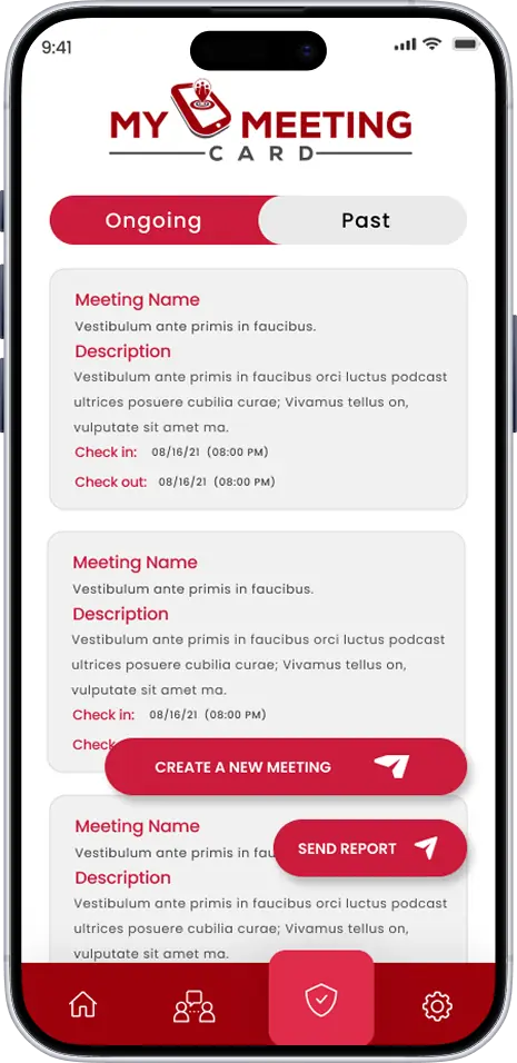 My Meeting Card meetings