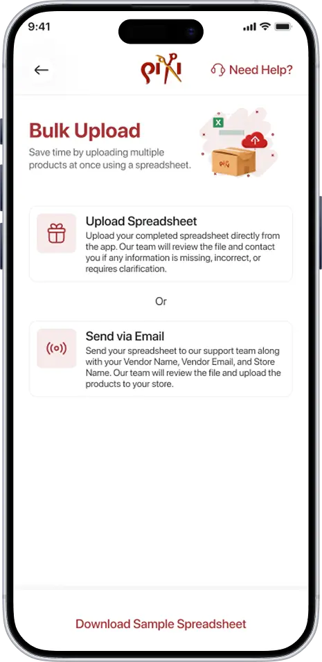 PixiKwik vendor bulk upload