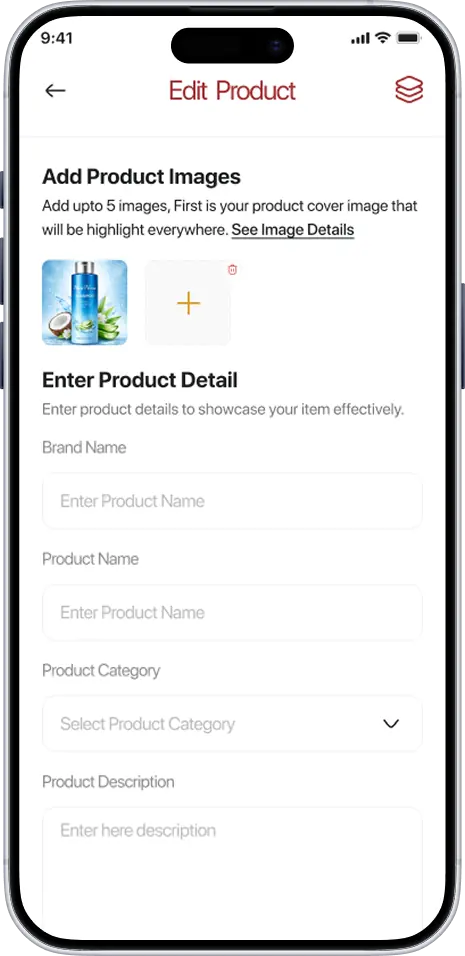 PixiKwik vendor edit product
