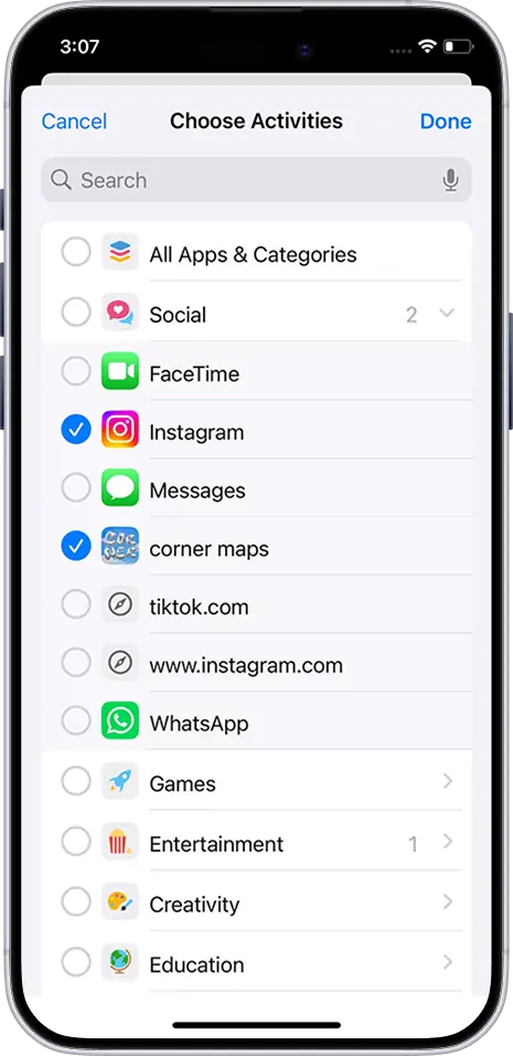 Prezence choose apps