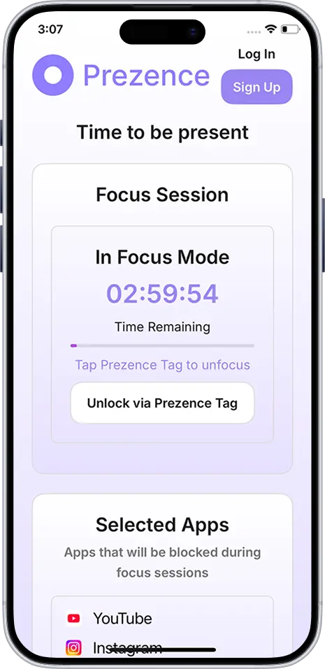 Prezence in focus