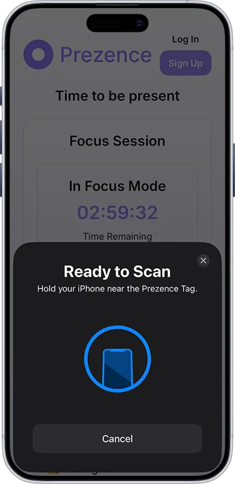 Prezence scan prompt