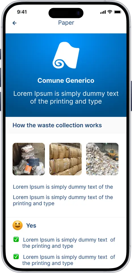 Riciclario waste detail