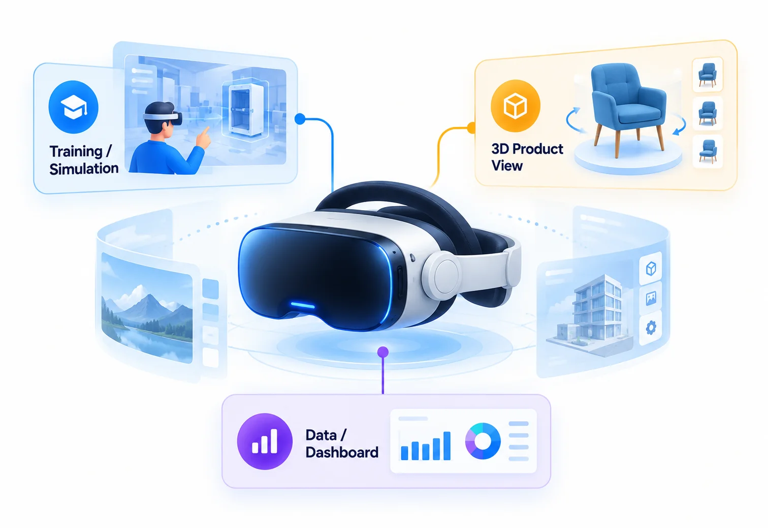 AR and VR app development for training, visualization, and Vision Pro