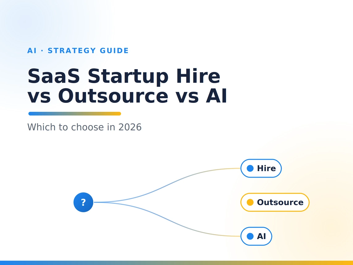 SaaS startup hire vs outsource vs AI guide
