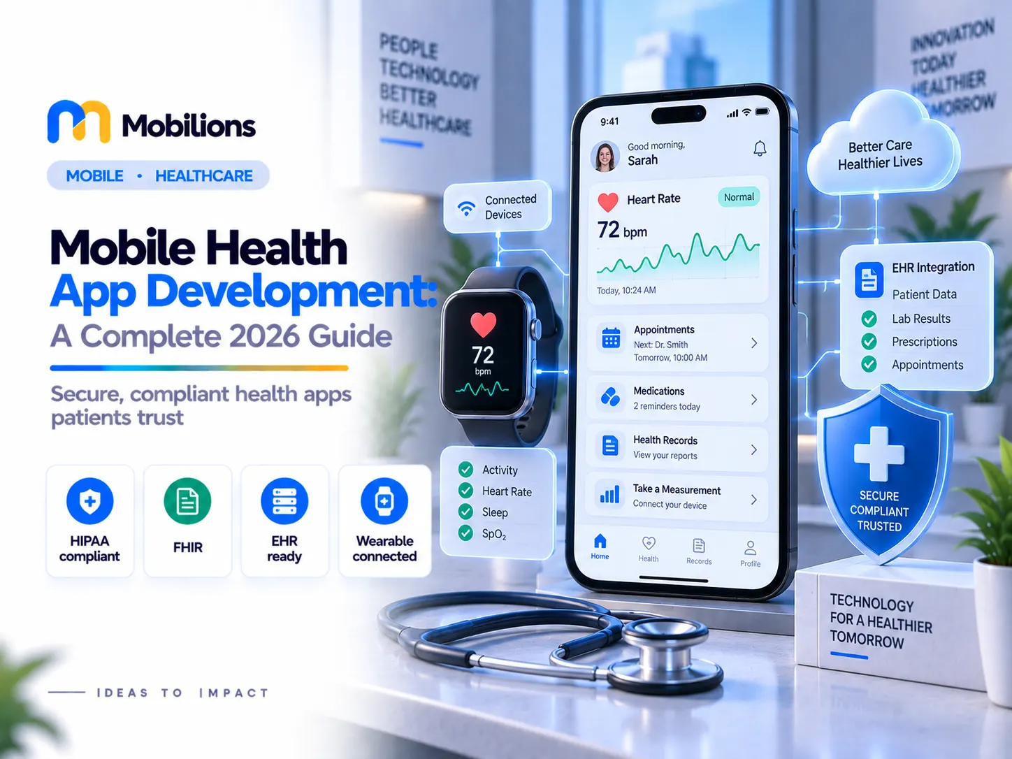 Mobile health app development guide for 2026 by Mobilions